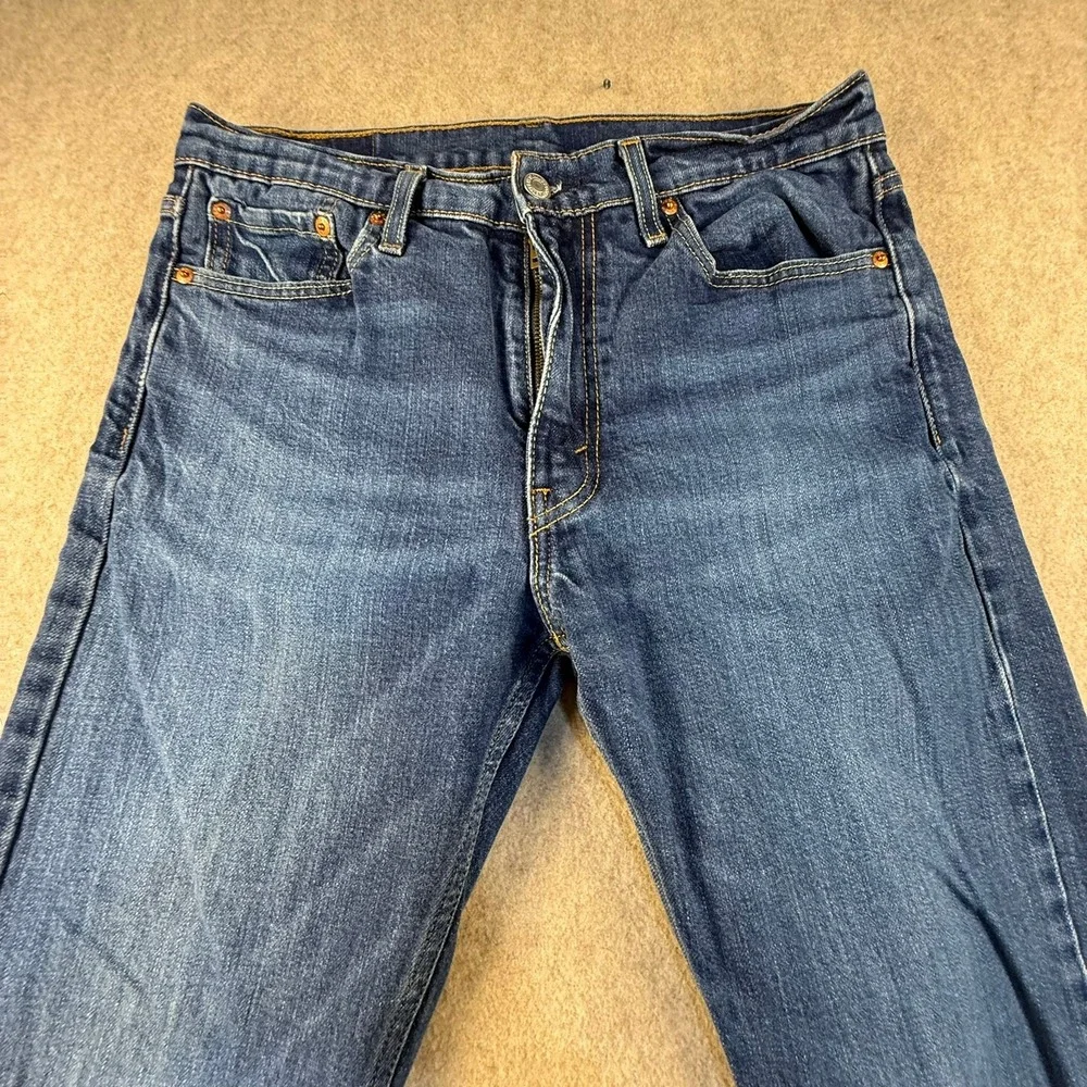 Levis 513 Slim Straight Jeans Mens 32x34 Medium Wash Denim Pants P0894